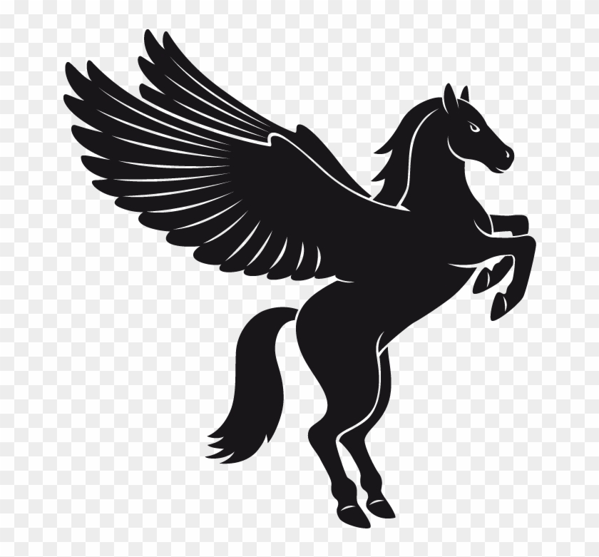 Black Winged Horse Download - Pegasus Vector #1106962