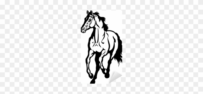Black And White Horse Face Clipart #1106996