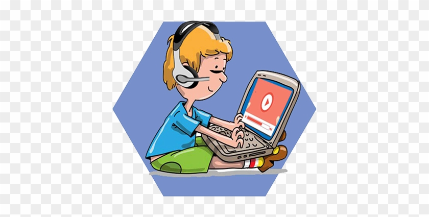 play computer games clipart