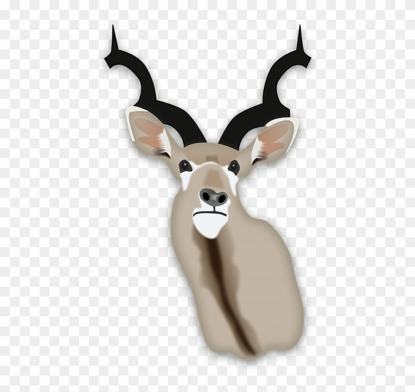 Deer Clipart - Custom Antelope Head Shower Curtain #1107019
