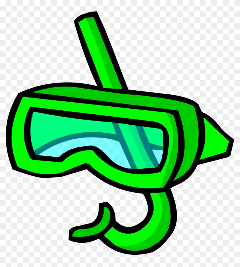 Green Snorkel - Club Penguin Scuba Mask #1107081
