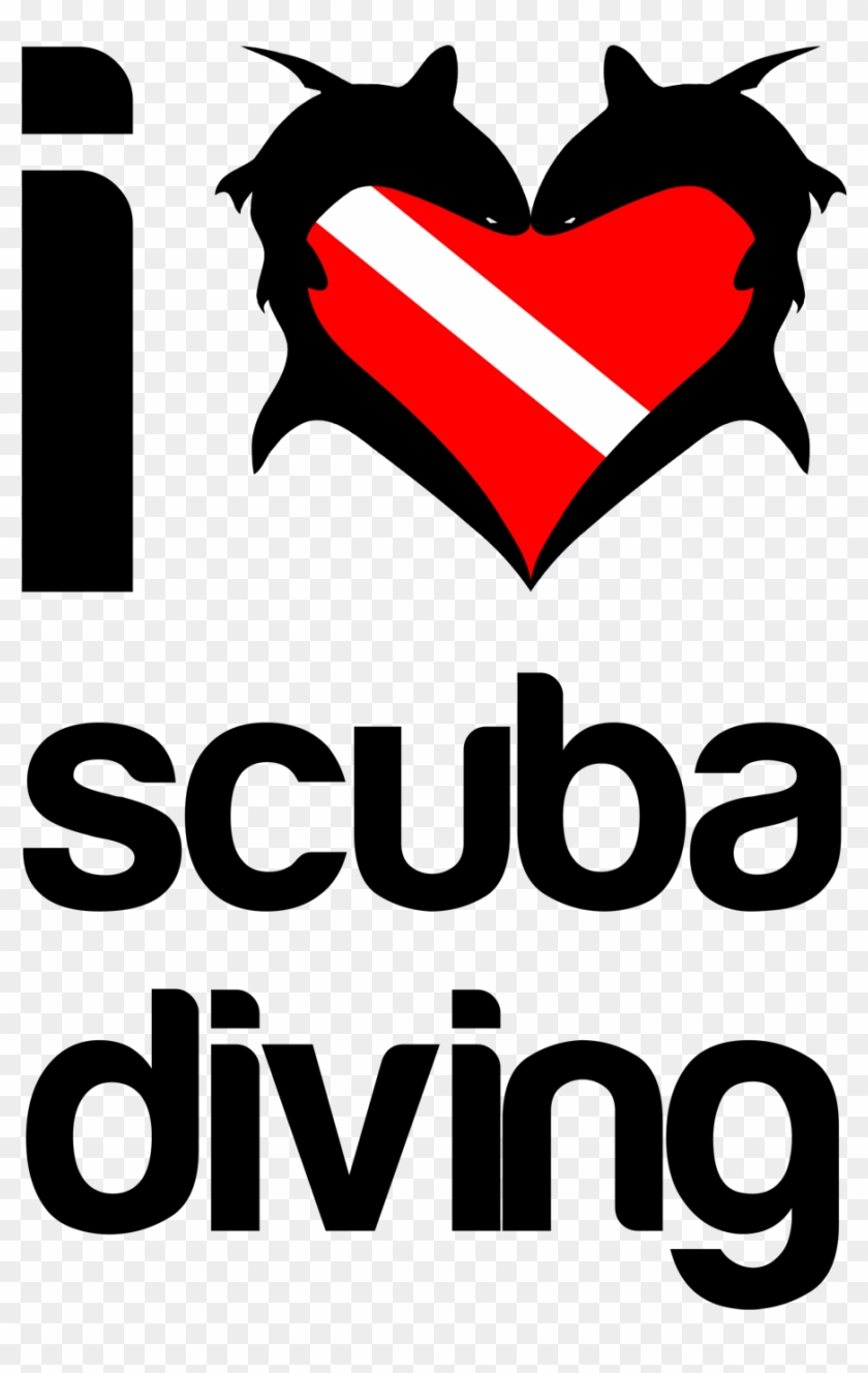 I Love Scuba Diving T-shirt Design - Scuba Logo #1107085