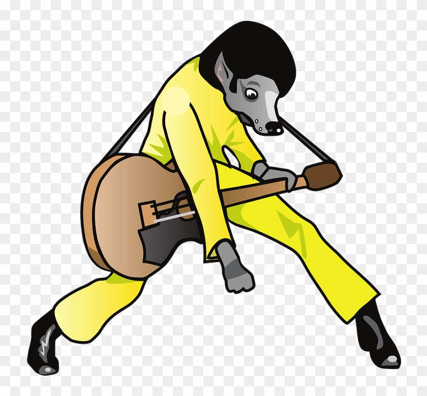 Clipart Mutt Dog Transparent - Elvis Hound Dog Cartoon #1107218