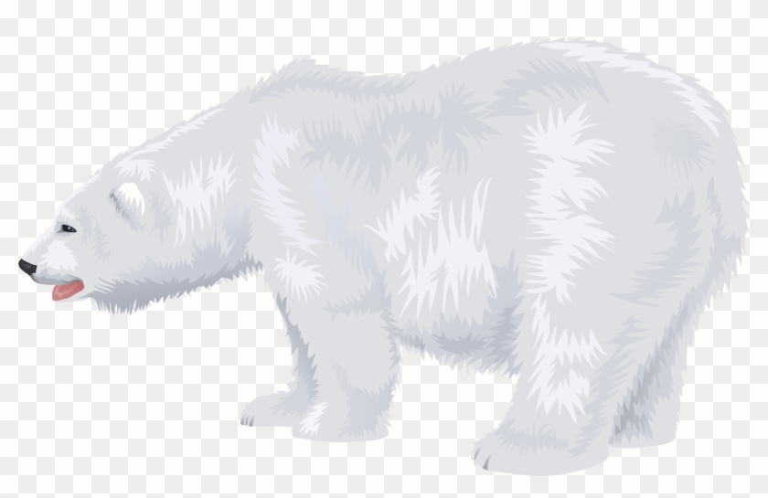 White Polar Bear Transparent Clip Art Image - Transparent Background Polar Bear Clipart #1107329
