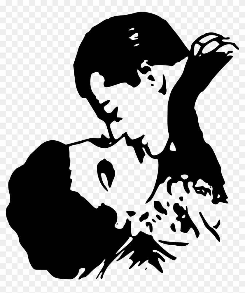 Kissing Clipart Vintage - Kiss Png #1107399