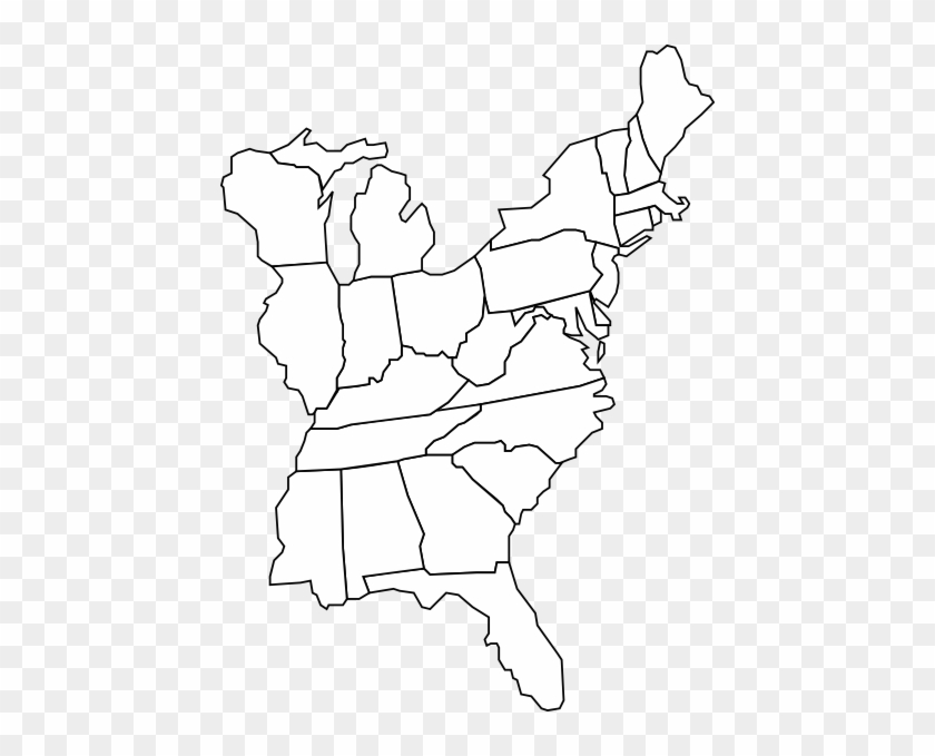 Eastern Us Map Clip Art At Clkercom Vector Clip Art - Map Of United State Capitals #1107410