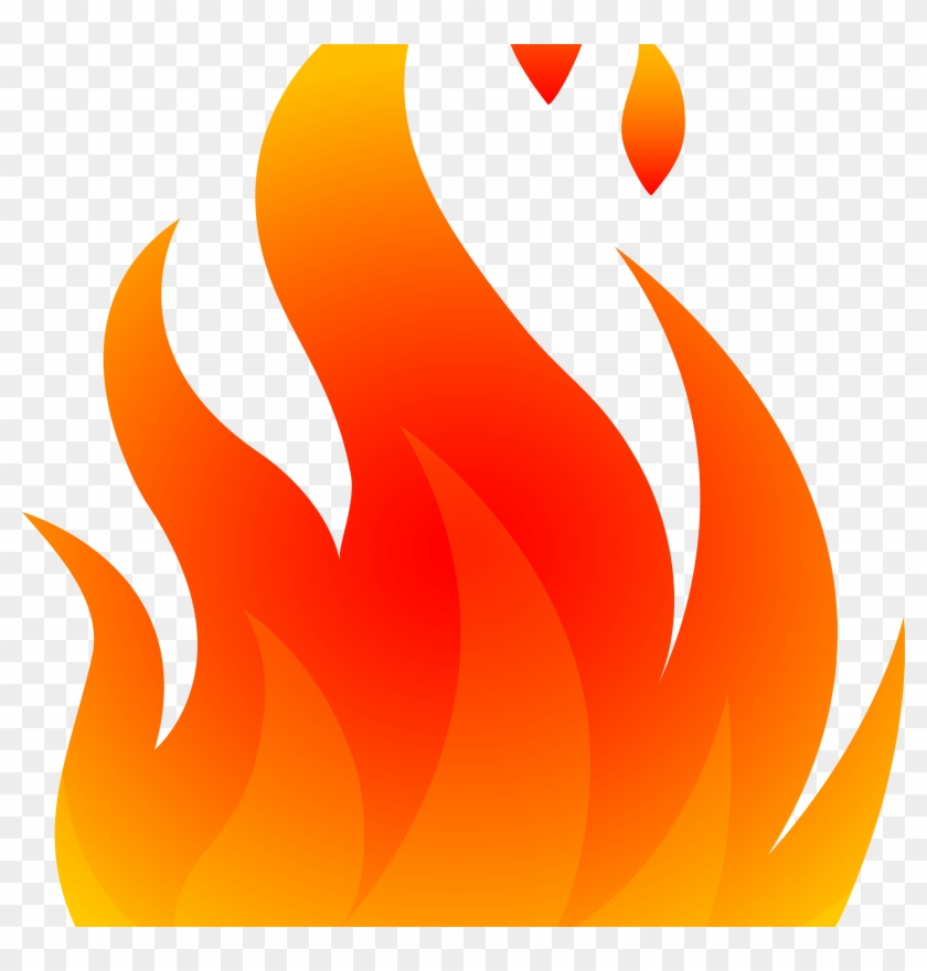Vector Clipart Of A Camp Fire Burning On Logs - Cartoon Fire Transparent Background #1107818