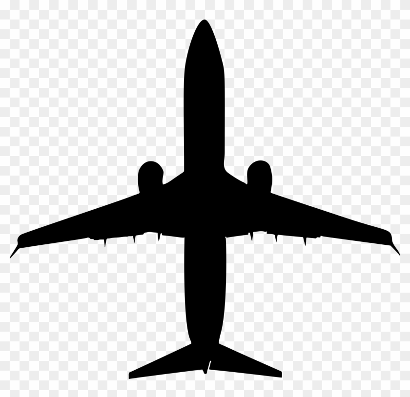 Airplane Wingspan Silhouette Icons Png - Airplane Png #1107855