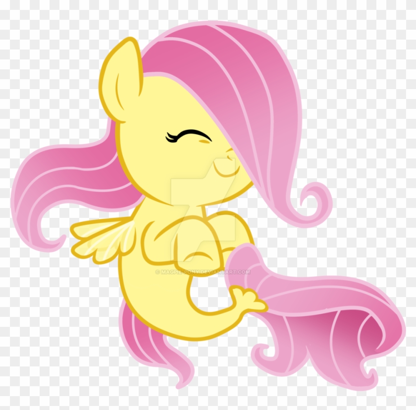 Baby Seapony Fluttershy By Magpie-pony - Magpie Pony Pony #1108059