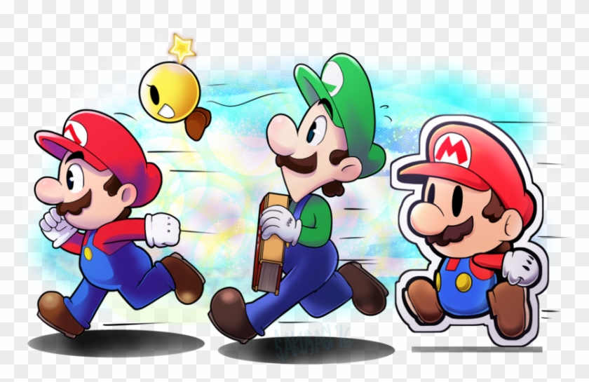 Mario And Luigi Paper Jam By Sakusagi - Mario Luigi And Paper Mario #1108233