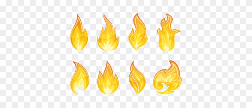 Transparent Flame Set Clipart - Fire Illustration #1108232