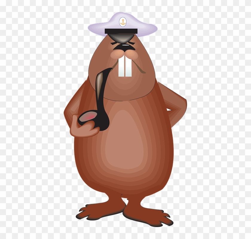Wombat Cartoon 11, Buy Clip Art - Beaver Smoking #1108551