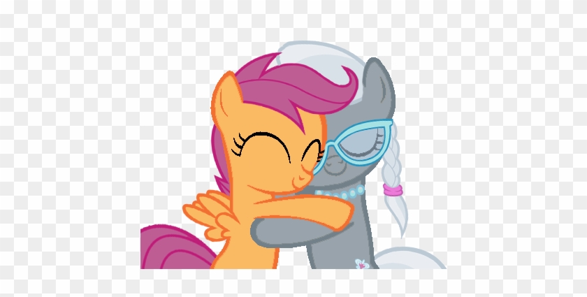 Scoot And Silver Hug By Scootaloo24 - Cartoon #1108738