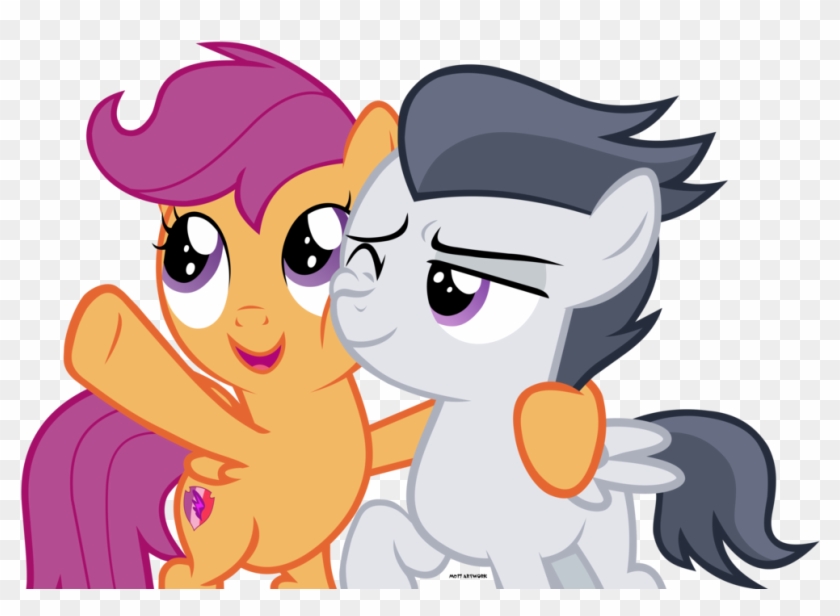 Scoot And Rumble By Mandash1996 - Mlp Scootaloo X Rumble Comic #1108766