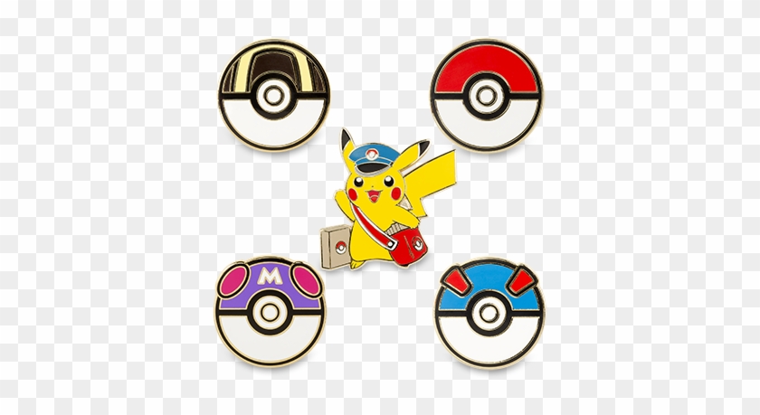 Lanyard Starter Set Sd Pikachu Poke Balls - Pokemon Lanyard Pins #1108872