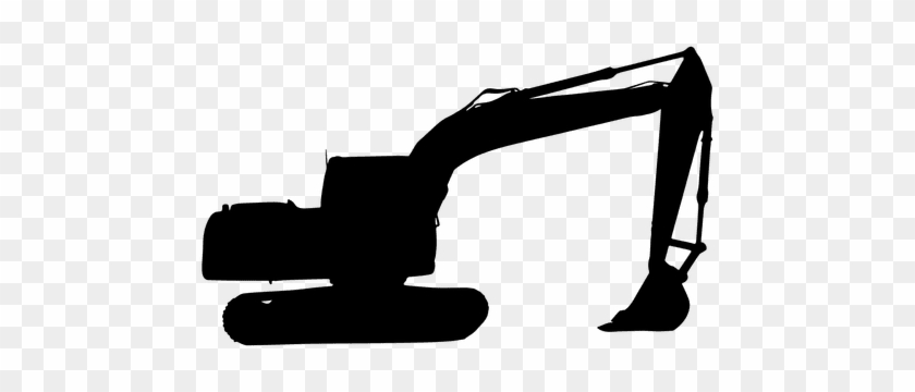 Excavator Silhouette - Escavadeira Desenho Preto Png #1108994