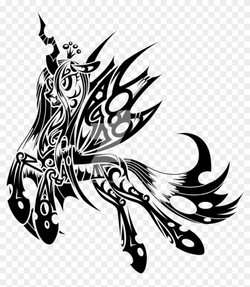 Tribal By Silverarrow87 - Coloring Pages Queen Chrysalis #1109099