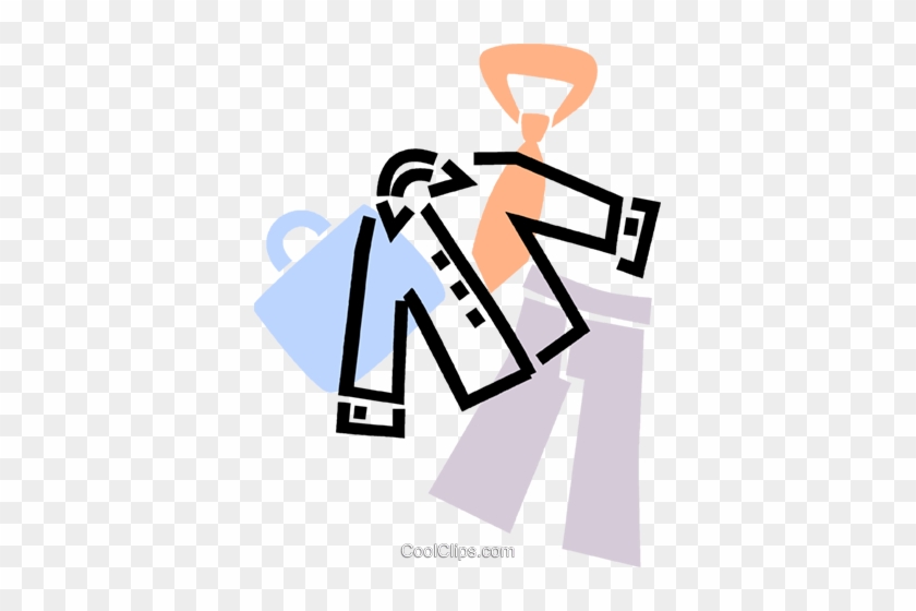 Dress Coat Pants And Briefcase Royalty Free Vector - Illustration #1109393