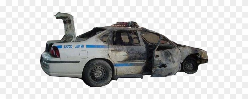 Share This Image - Burning Police Car Png #1109525