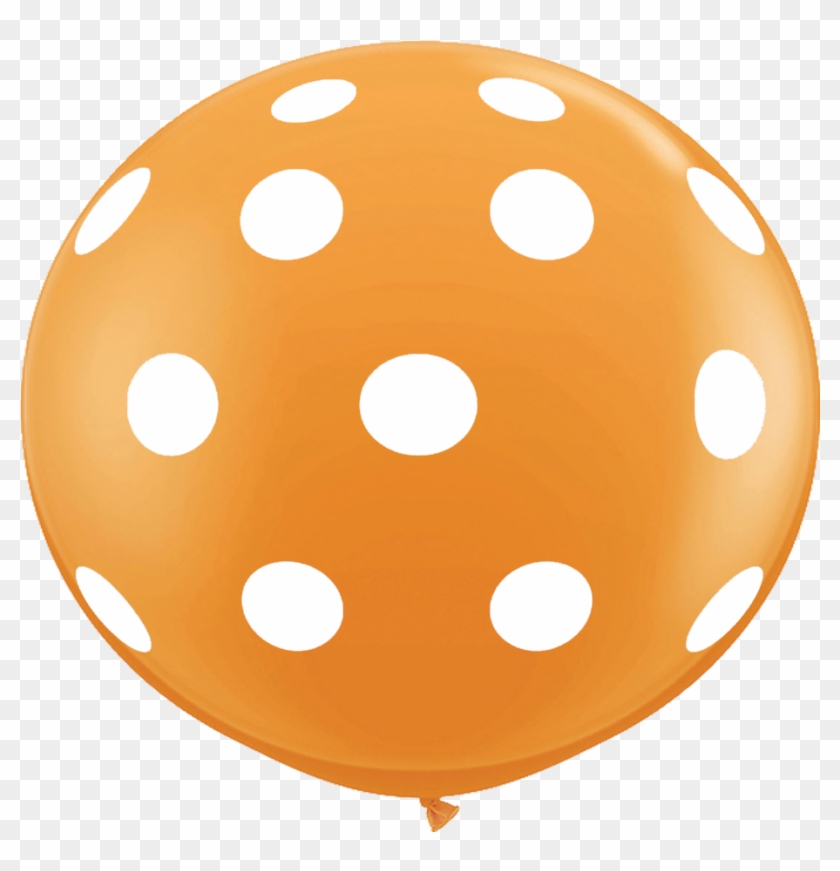 36" Orange Polka Dot Balloon - 3' Big Polka Dots Robins Egg Latex #1109814