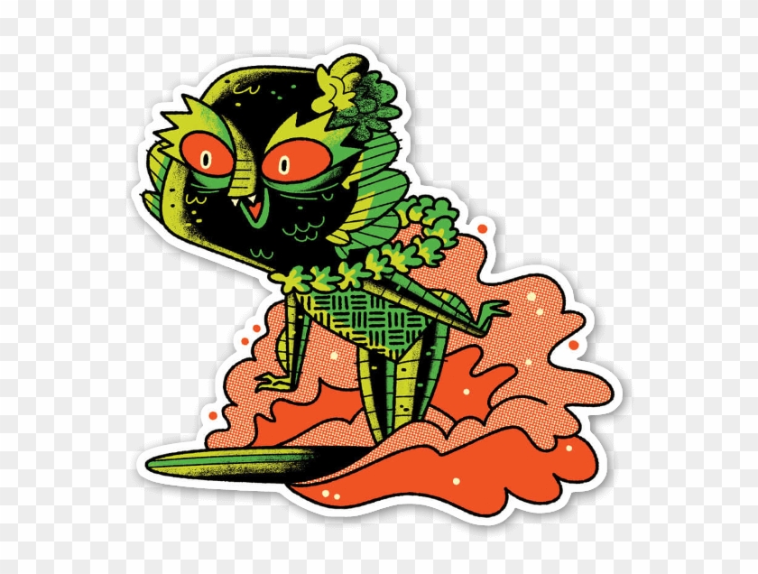 Surfing Creature Sticker - Surfing #1109885