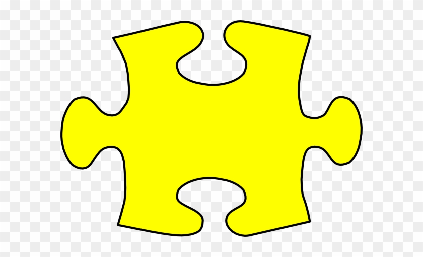 Yellow Jigsaw Puzzle Piece Large Clip Art At Clker - Jigsaw Puzzle Piece Yellow #1109944