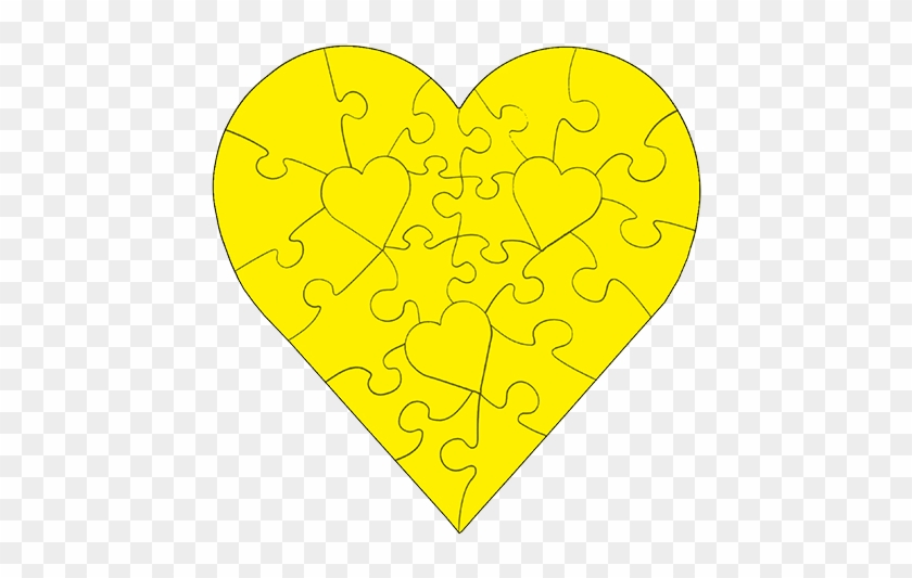 23 Piece Heart Shaped Puzzle - Heart Shaped Puzzles Pieces #1109952