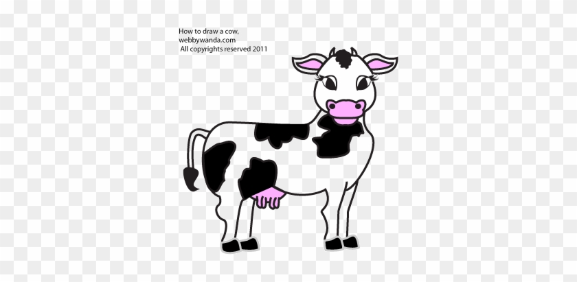 Webby Wanda's Cow Science Facts - Cow Cartoon Drawing #1109989
