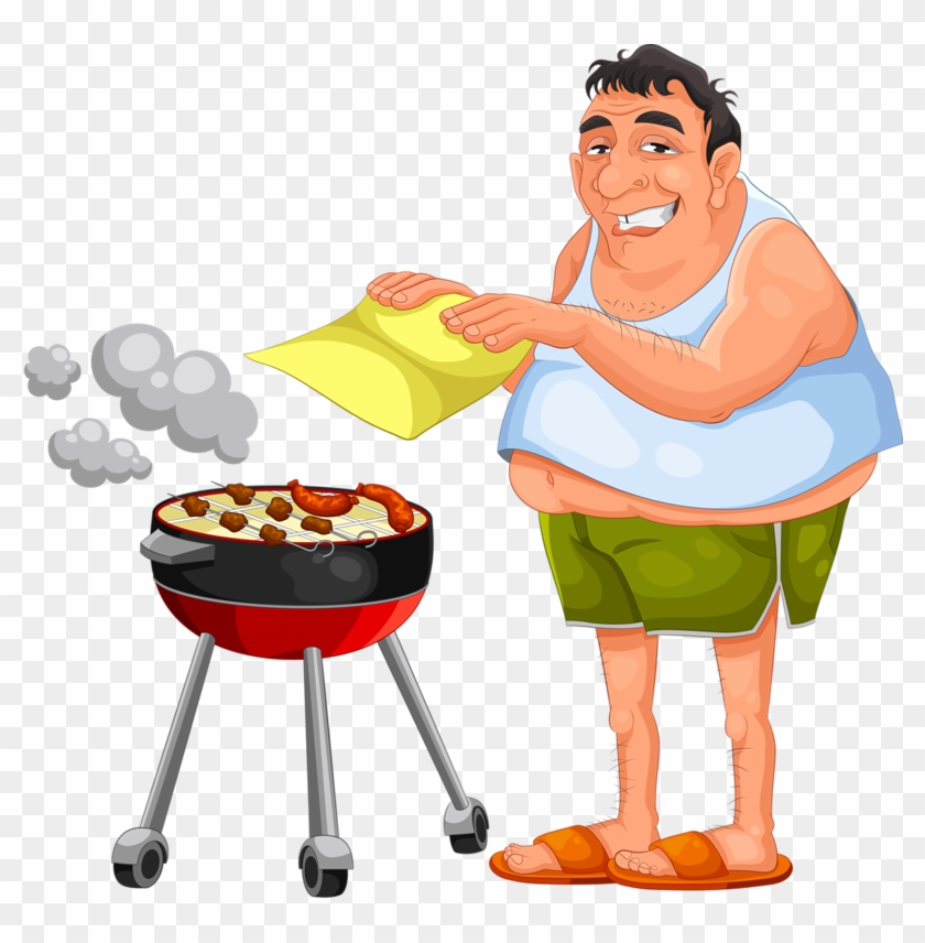 Яндекс - Фотки - Cartoon Man Barbecuing #1110017