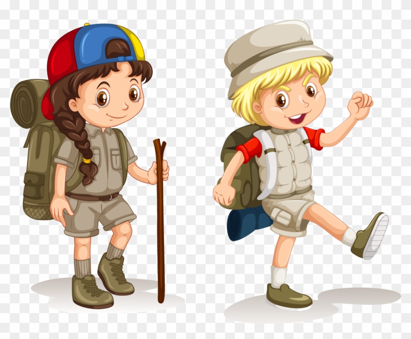 Camping Child Clip Art - Child Camp Vector #1110034