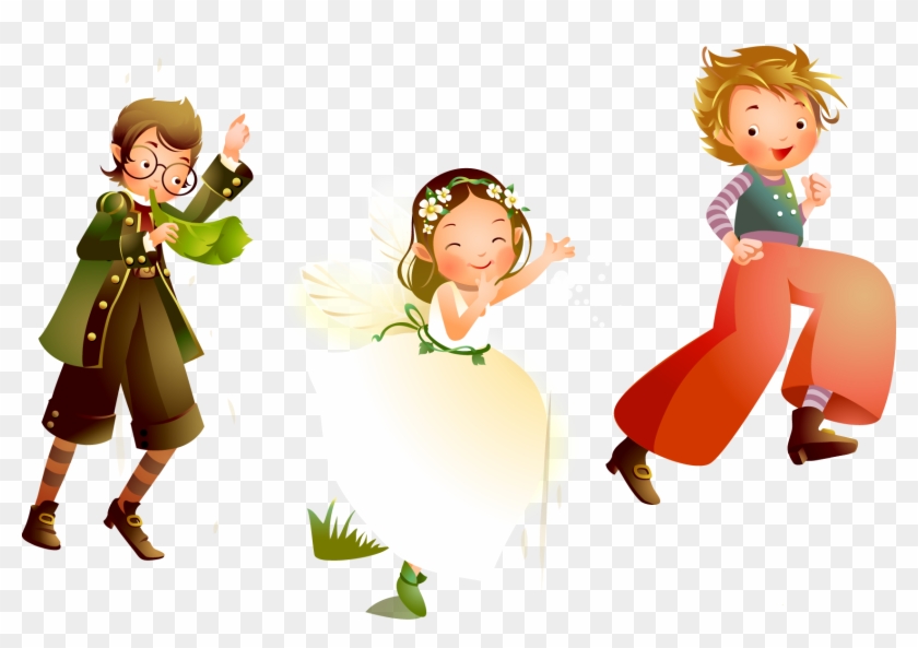 Cartoon Child Illustration - Kids Dance Vector Png #1110042