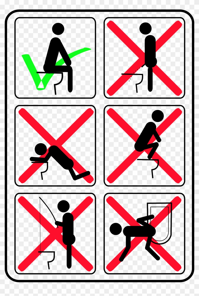 Big Image - Funny Toilet Instructions - Free Transparent PNG Clipart Images  Download