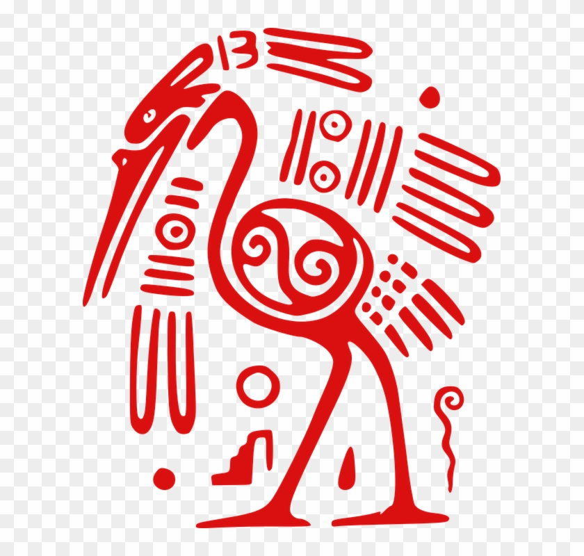 Bird Font 25, Buy Clip Art - Aztec Symbol For Bird #1110259