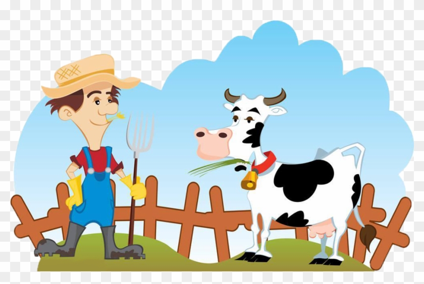 Cattle Farmer Dairy Farming - Farm Animals Reading Comprehension #1110278