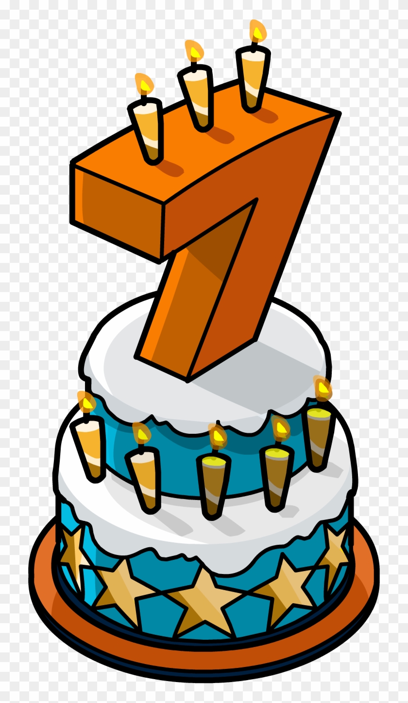 7th Anniversary Party Cake - Cake 7 Png #1110350