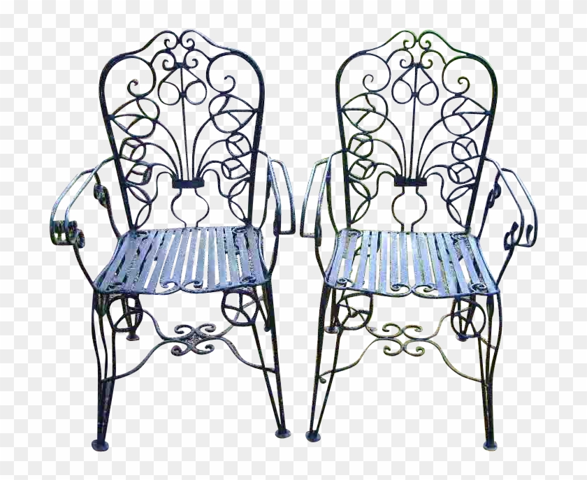 Gorgeous And Rare Cottage Iron Garden Parlor Chairs - Garden Furniture #1110372