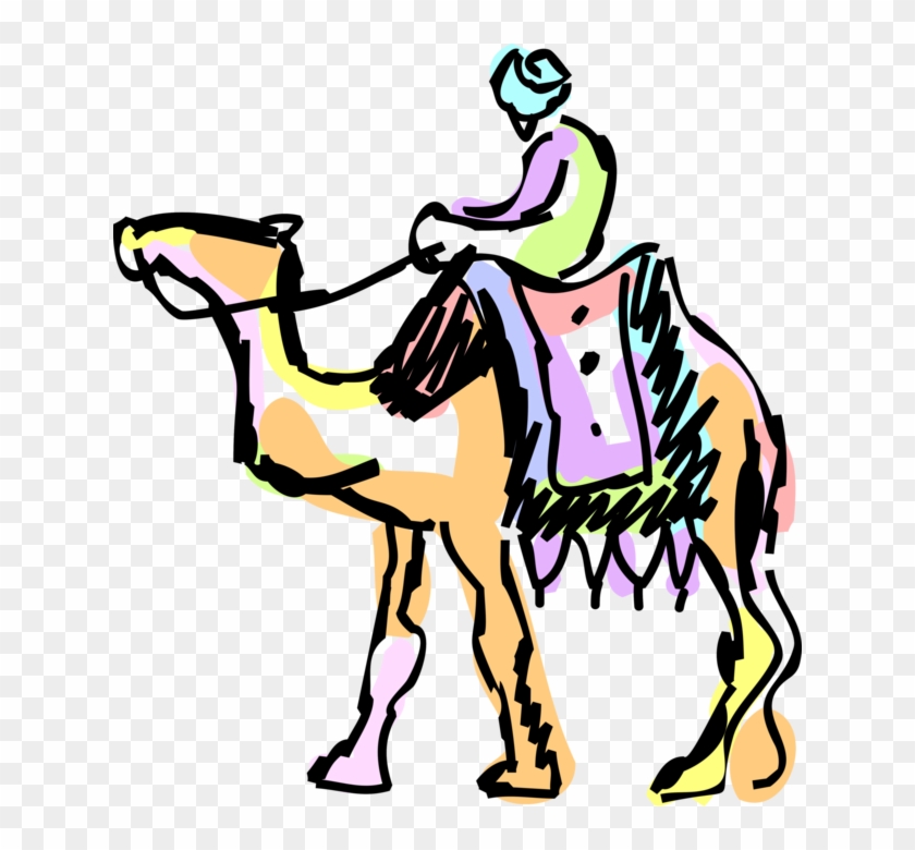Vector Illustration Of Beast Of Burden Camel Dromedary - Vector Illustration Of Beast Of Burden Camel Dromedary #1110724