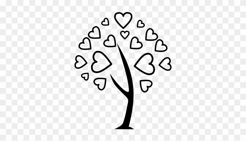 25080 Tree Of Love With Heart Shaped Leaves5 - Tree Love Logo Png #1110874