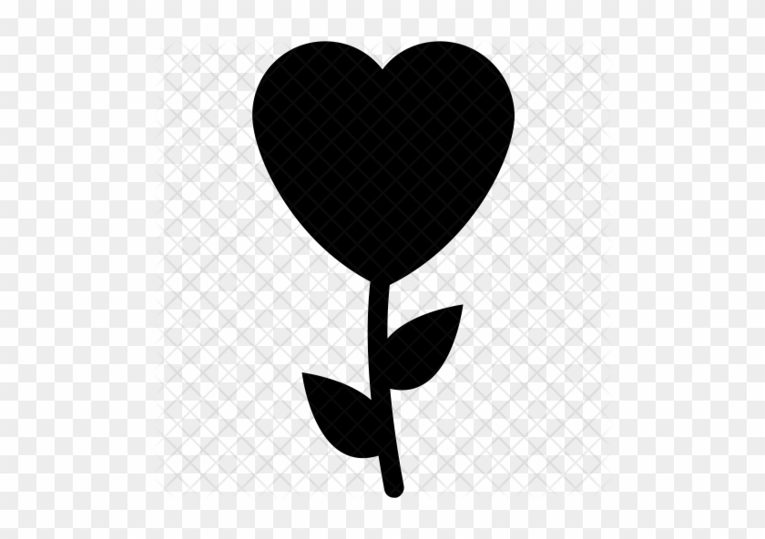 Heart Shaped Flower Icon - Love #1110885