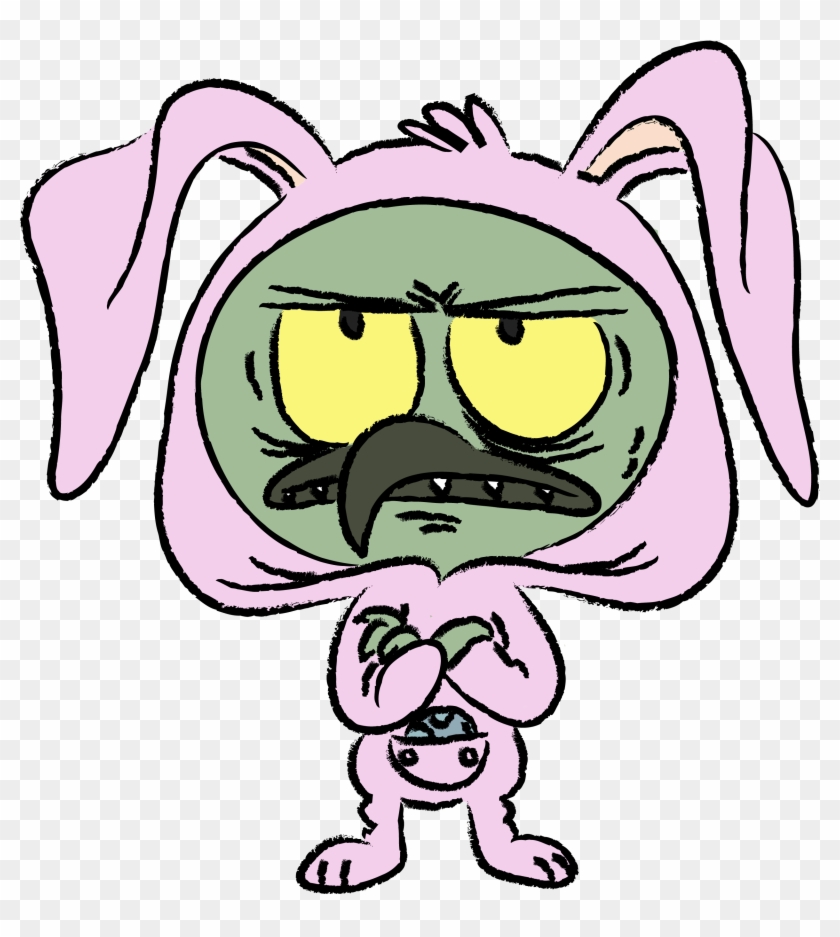 Grumpy Easter Bunny - Cartoon #1110987