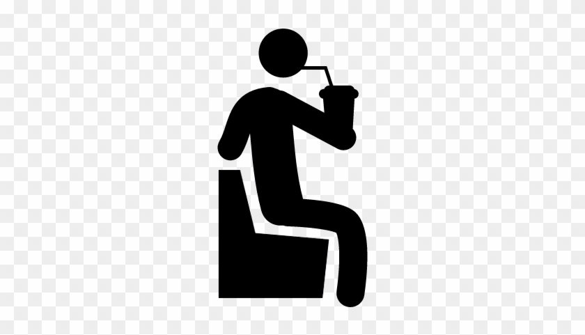 Sitting Man Drinking A Soda Vector - People Png Drink #1111047