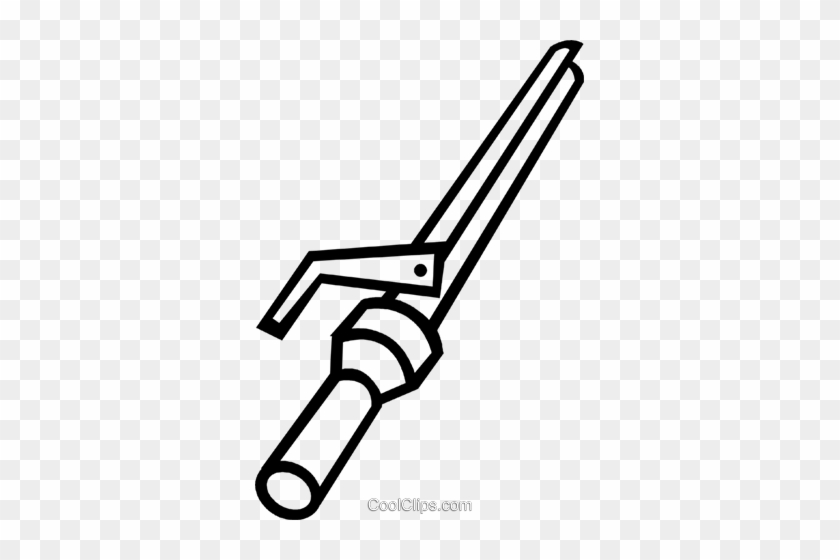 Curling Iron Royalty Free Vector Clip Art Illustration - Curling Iron Clip Art #1111060