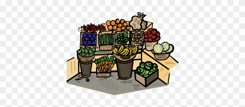 Vegetables Clipart Farmers Market - Fruit And Vegetables Market Clipart #1111073