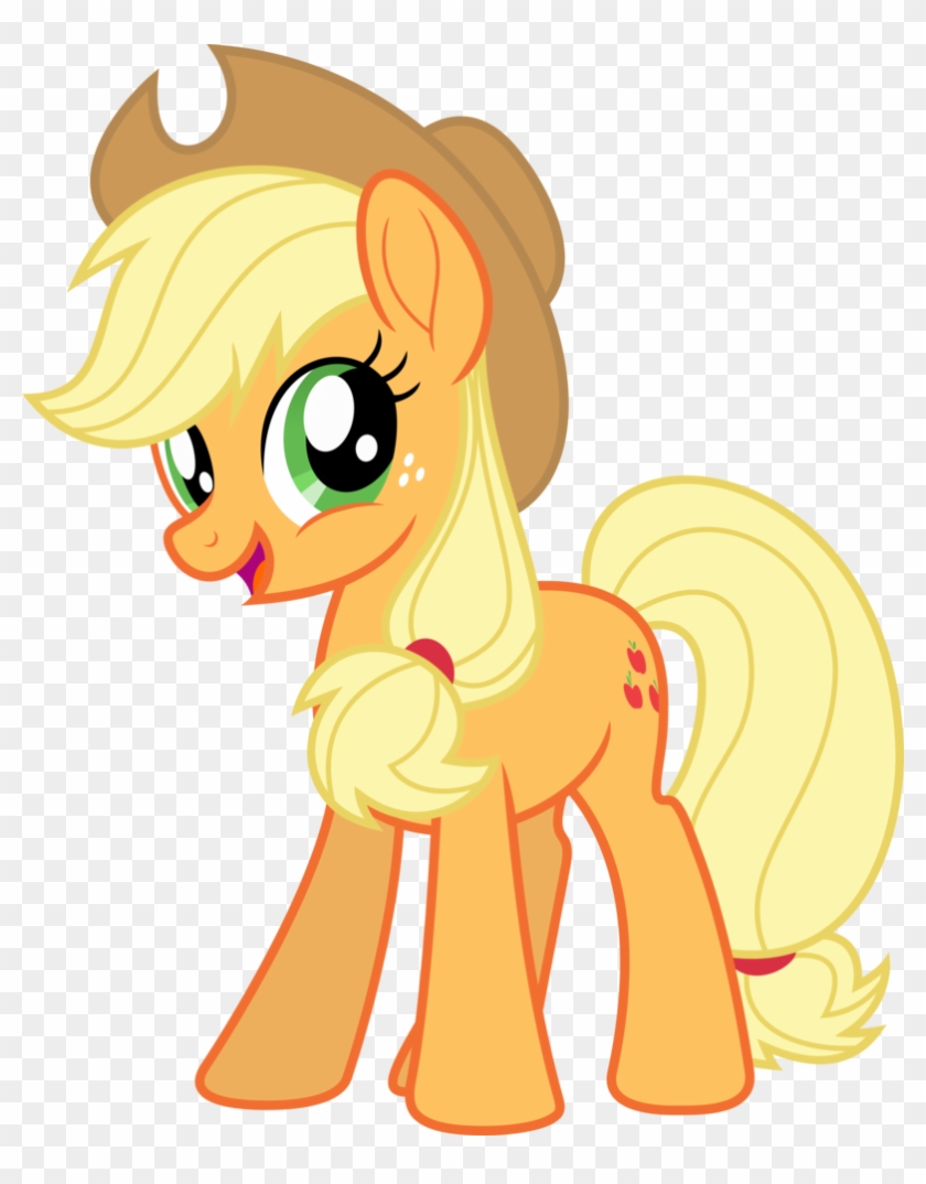 Mlp Fim New Applejack Happy Vector By Luckreza8 On - My Little Pony Png #1111147