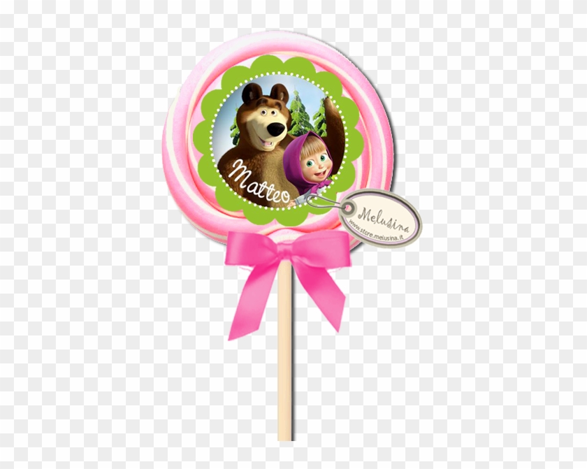 Lecca Lecca Masha E Orso Personalizzato 1pz - Cife Creative Torre Masha And The Bear #1111260