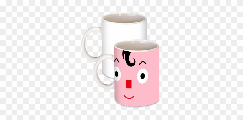 Robot Face White Ceramic Kids Coffee Mug - Mug #1111520