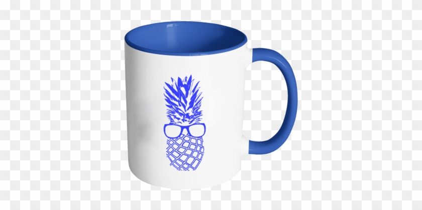"the Pineapple Life" Blue Accent Coffee Mug 7 By Just - Bible Emergency Numbers Mug - Christian Gifts For Women #1111689