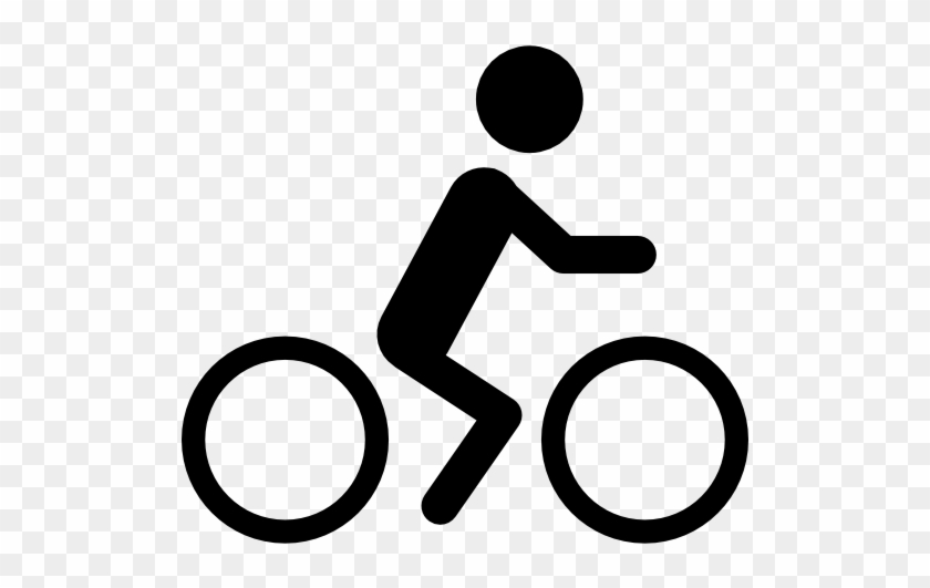 Man Riding A Bicycle Free Icon - Man On Bike Icon #1111842