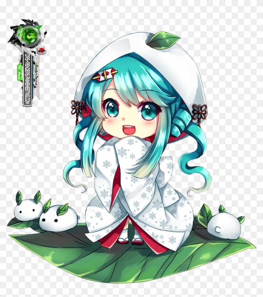 Hatsune Miku Chibi Vocaloid Anime Lily - Ảnh Miku Chibi #1111856