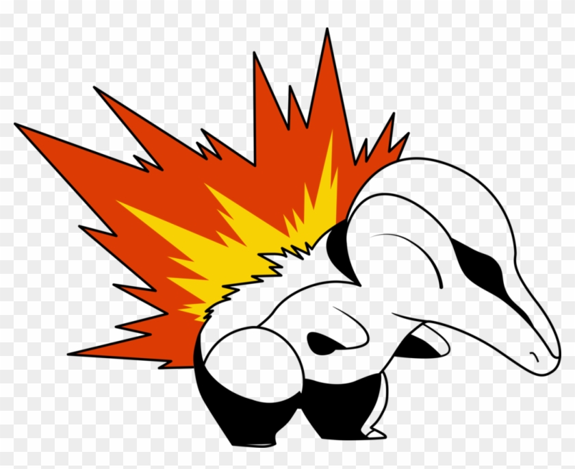 Pokemon Vector - Noir Outline - - Pokemon Cyndaquil #1112386